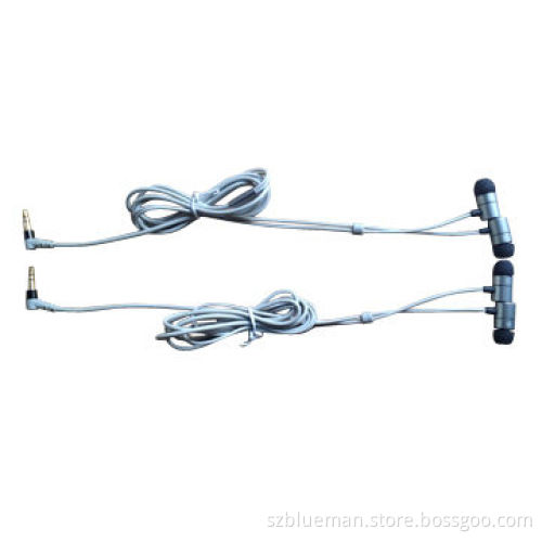 1.2M round cable metal earcap, excellent sound speaker in-ear earphone
